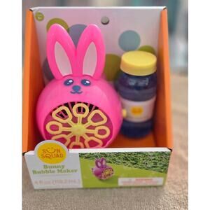 “Sun Squad Bunny Bubble Maker Kids Outdoor Fun Toy + Bubble Solution (4 fl oz)”